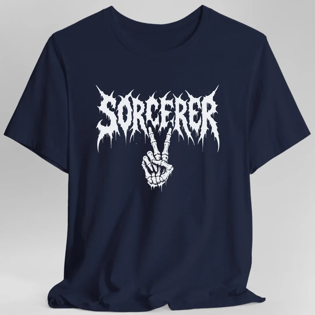 Printify T-Shirt Navy / S Sorcerer Heavy Metal T-Shirt