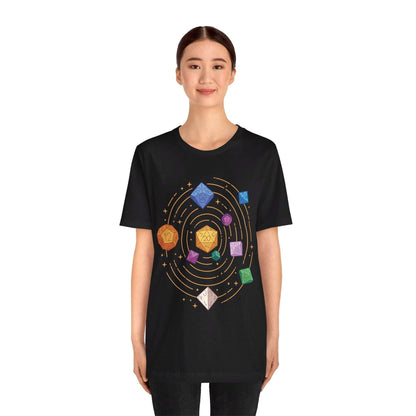 Printify T-Shirt Space Dice Solar System T-shirt