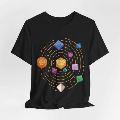 Printify T-Shirt Black / S Space Dice Solar System T-shirt