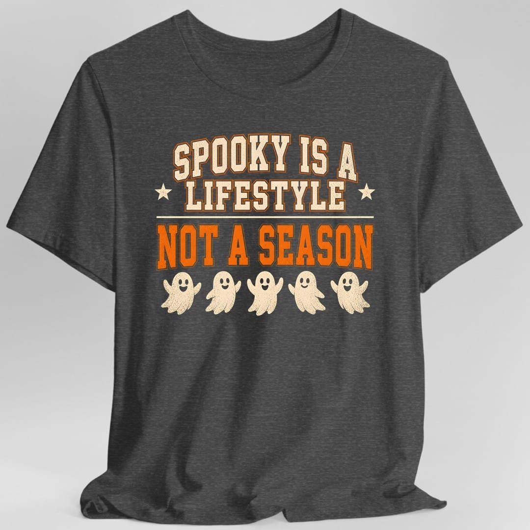 Printify T-Shirt Dark Heather / S Spooky Is A Lifestyle T-Shirt