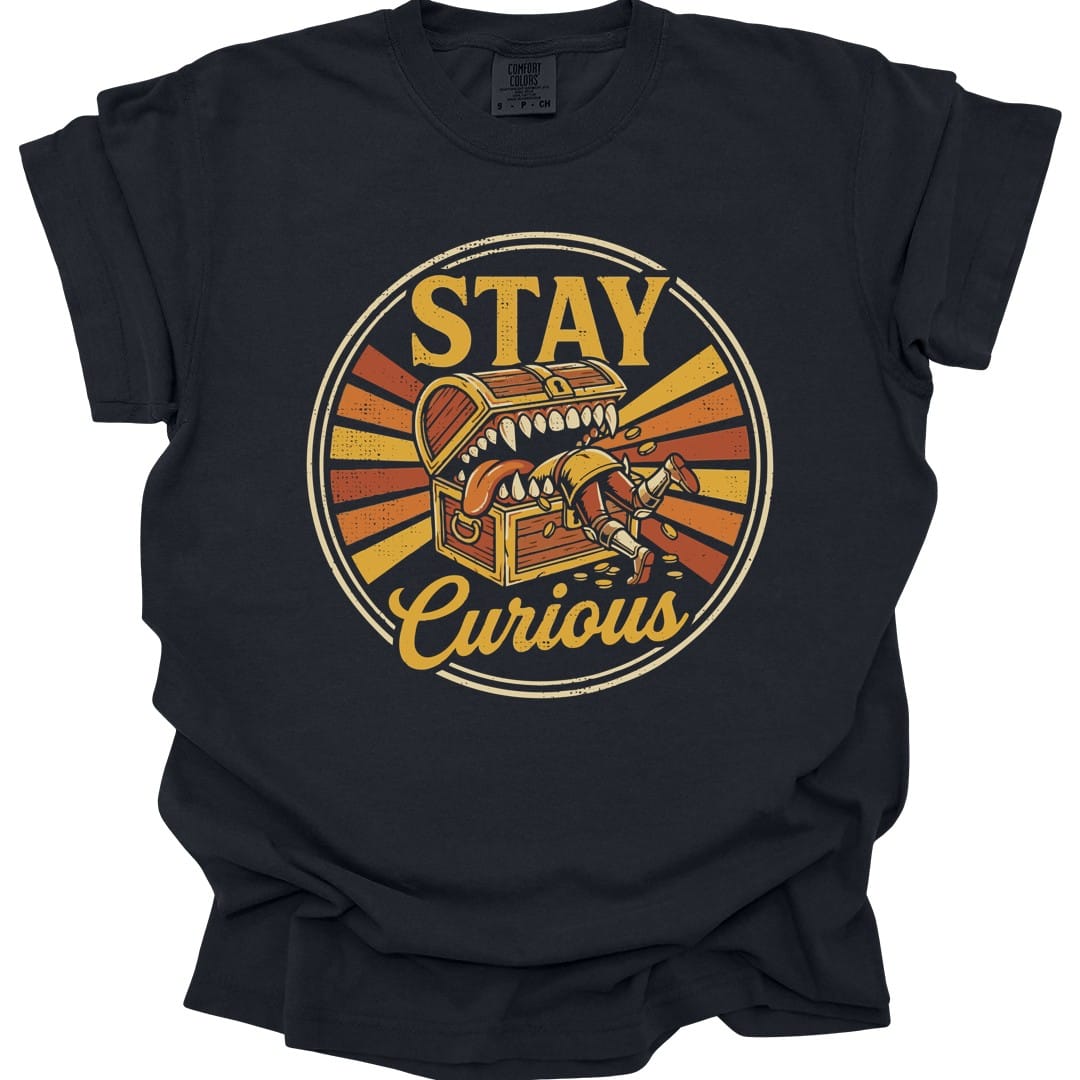 Printify T-Shirt Black / S Stay Curious Mimic T-Shirt - Comfort Colors