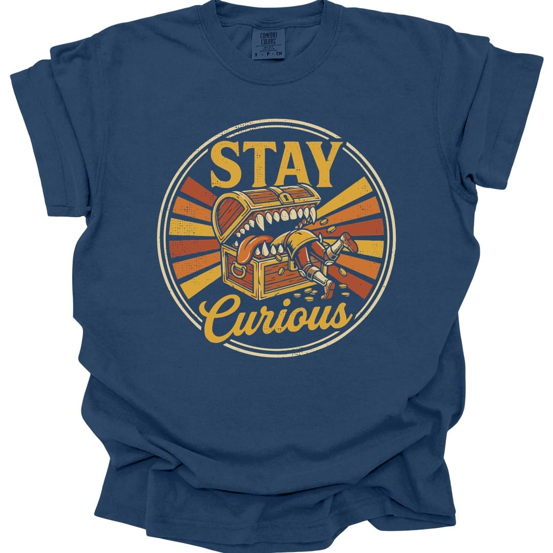 Printify T-Shirt True Navy / S Stay Curious Mimic T-Shirt - Comfort Colors