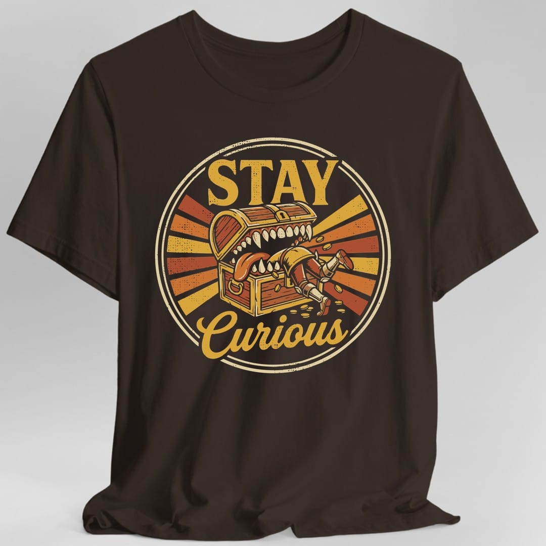 Printify T-Shirt Dark Chocolate / S Stay Curious Mimic T-Shirt