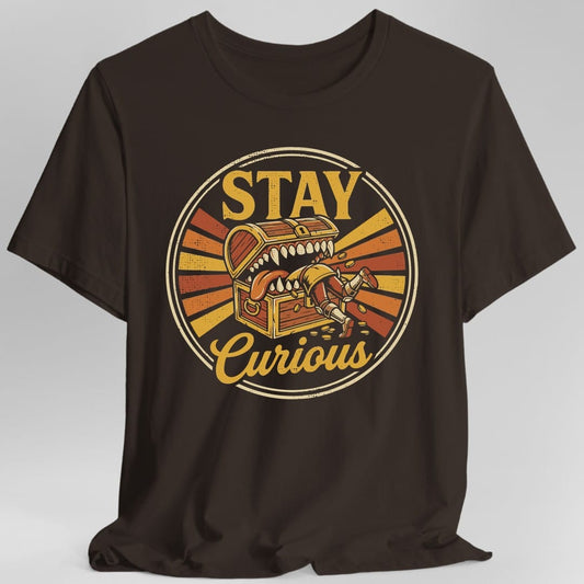 Printify T-Shirt Dark Chocolate / S Stay Curious Mimic T-Shirt