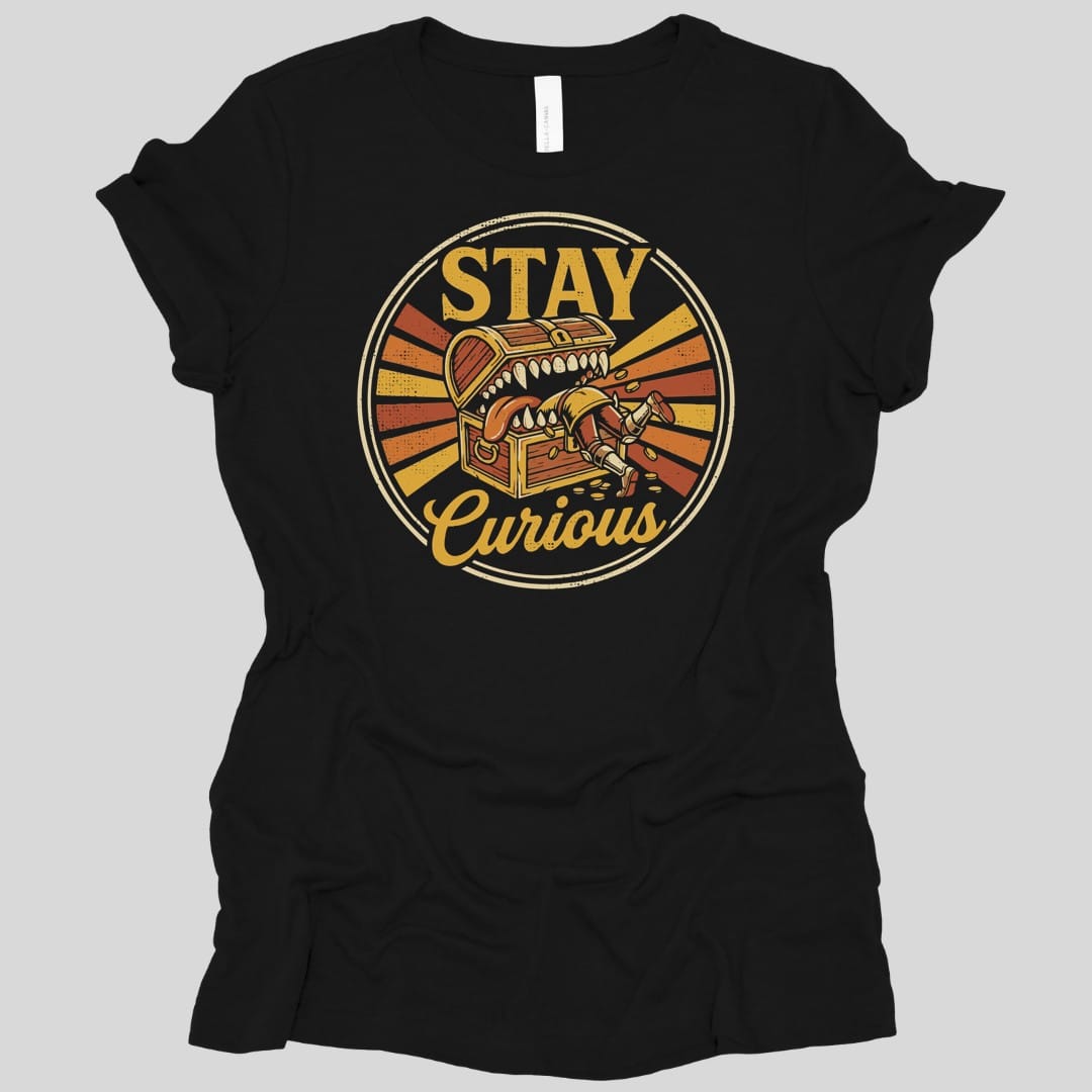 Printify T-Shirt Black / S Stay Curious Mimic Women's T-shirt