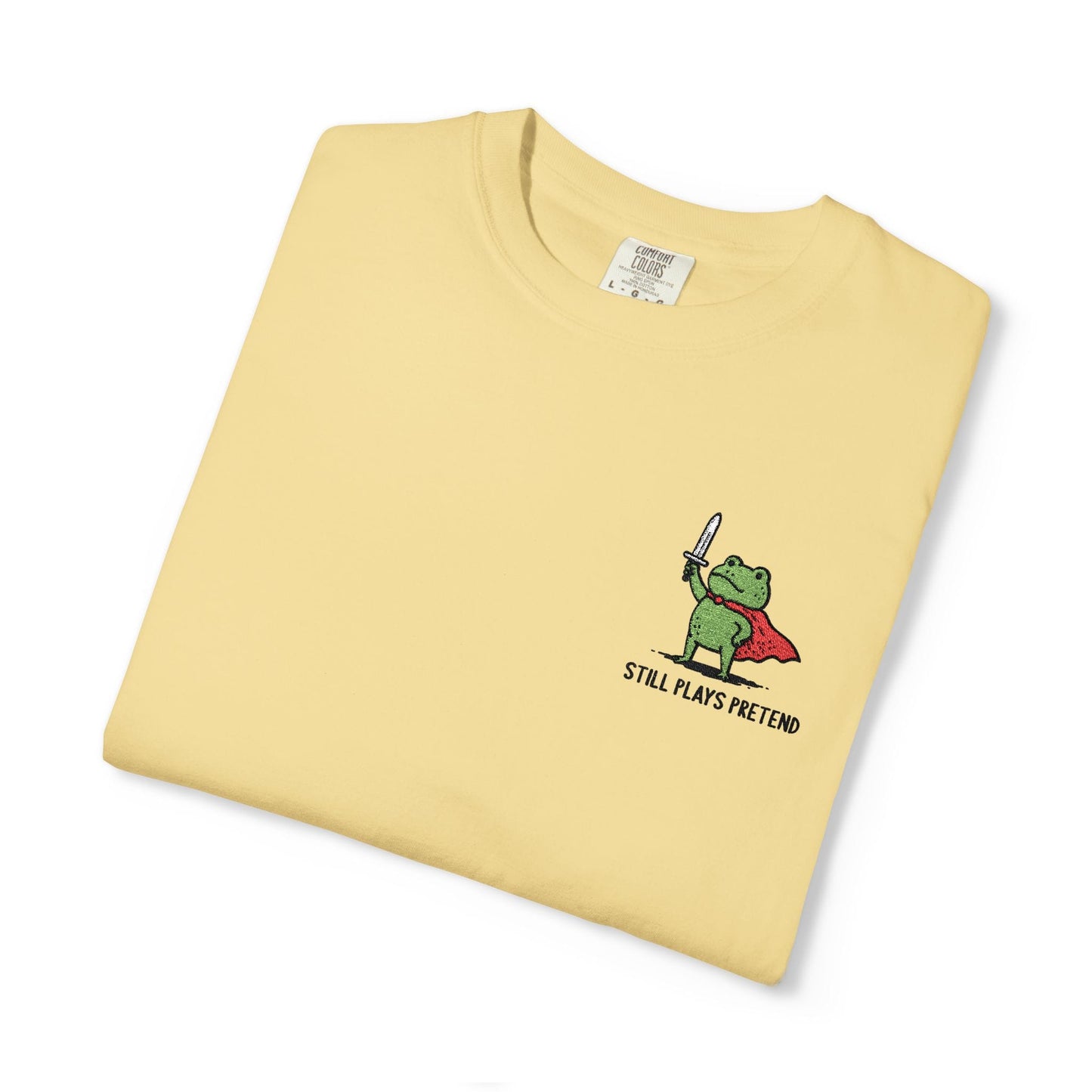 Printify T-Shirt Butter / M Still Plays Pretend Embroidery T-shirt
