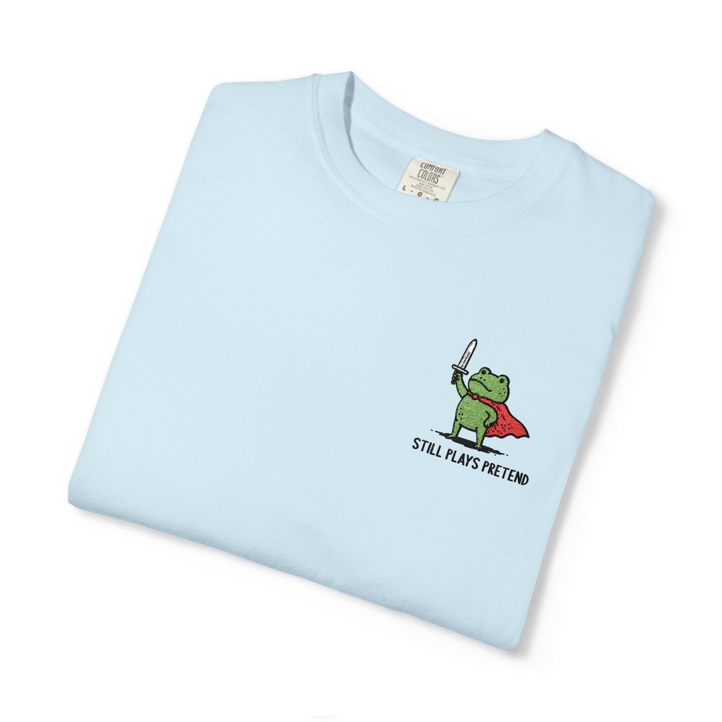 Printify T-Shirt Chambray / S Still Plays Pretend Embroidery T-shirt