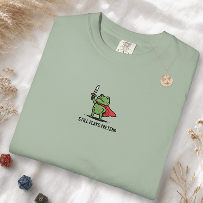Printify T-Shirt Bay / S Still Plays Pretend Embroidery T-shirt - Comfort Colors