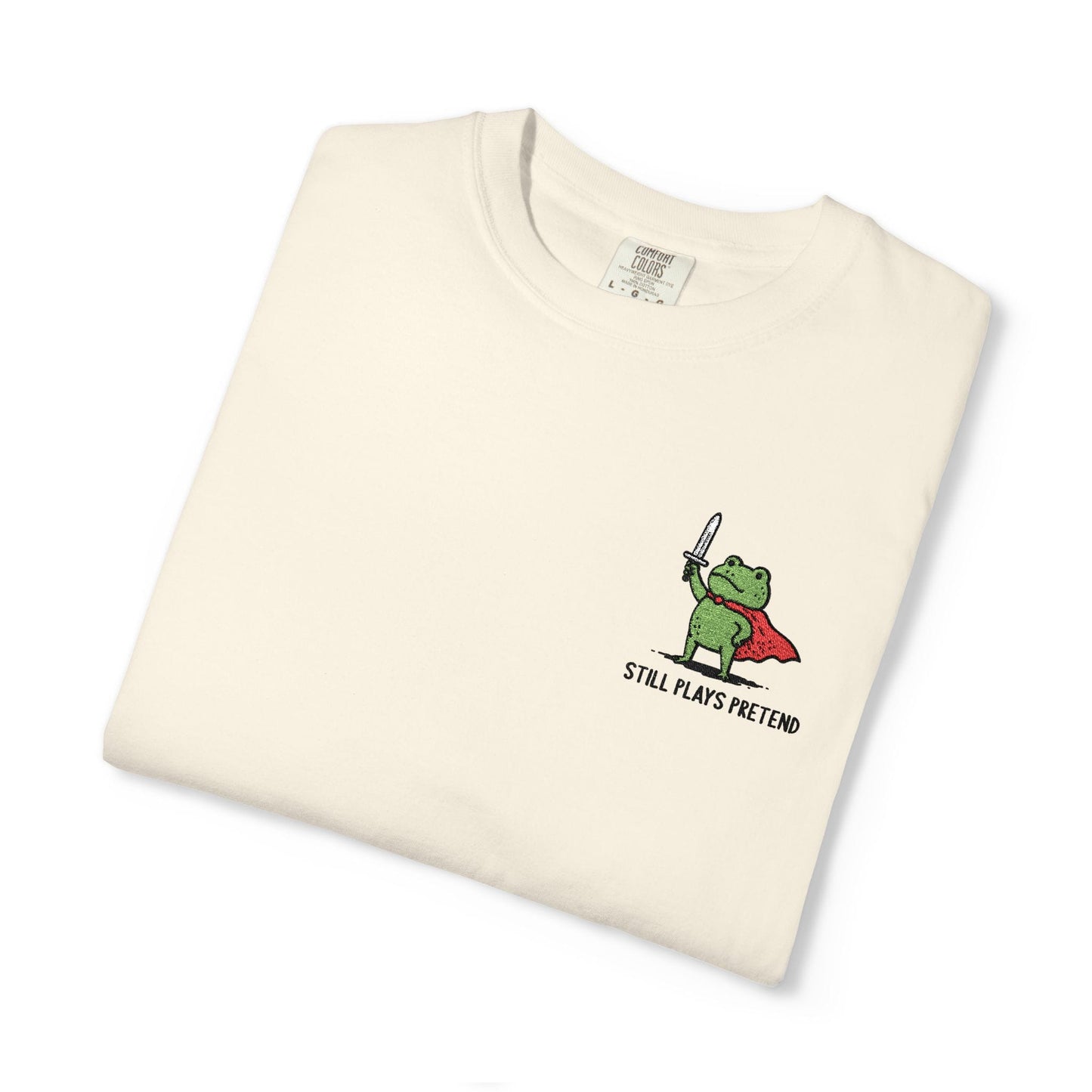 Printify T-Shirt Ivory / S Still Plays Pretend Embroidery T-shirt
