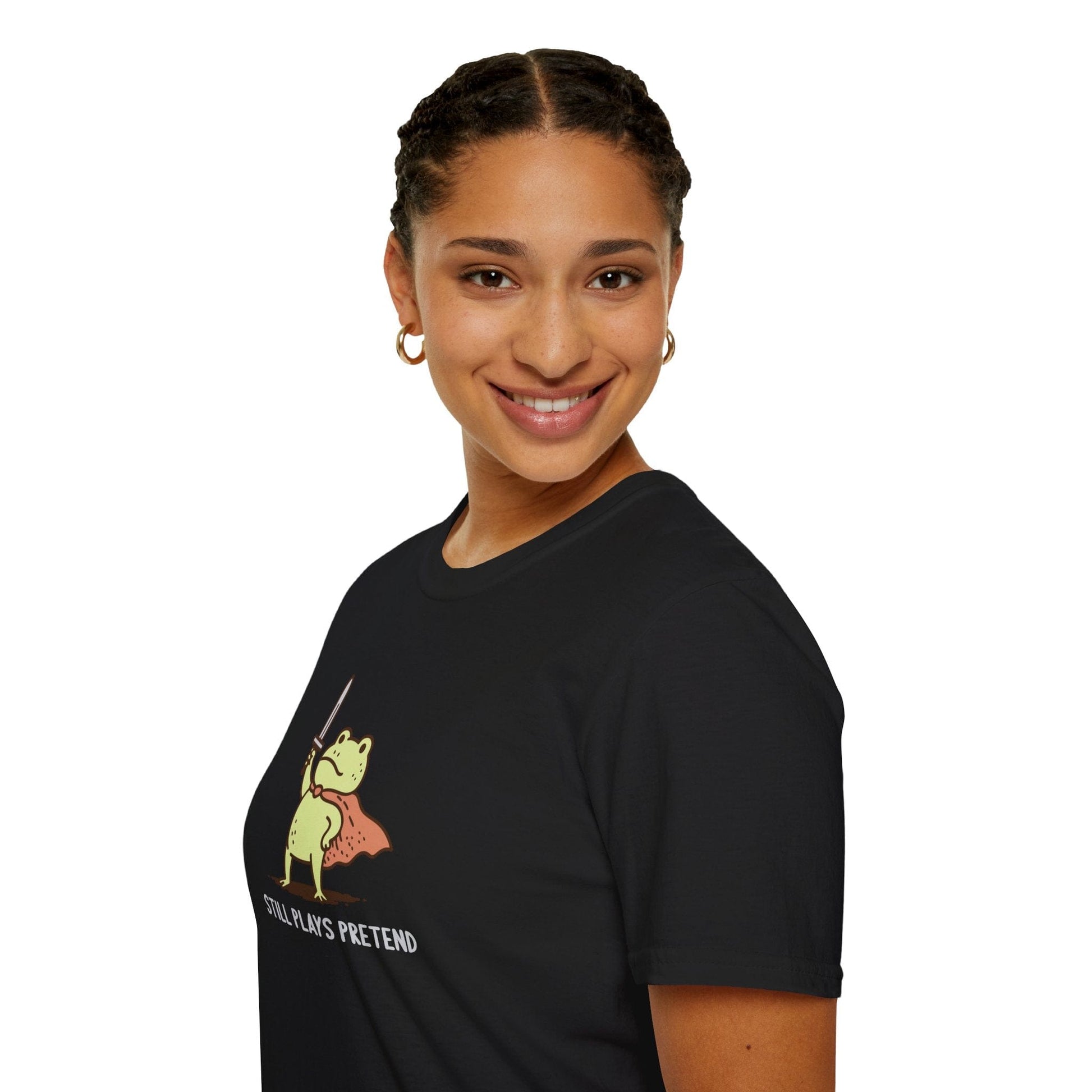 Printify T-Shirt Still Plays Pretend Frog T-Shirt