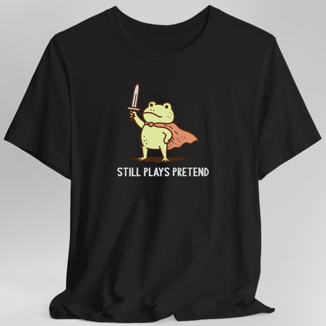 Printify T-Shirt Black / S Still Plays Pretend Frog T-Shirt
