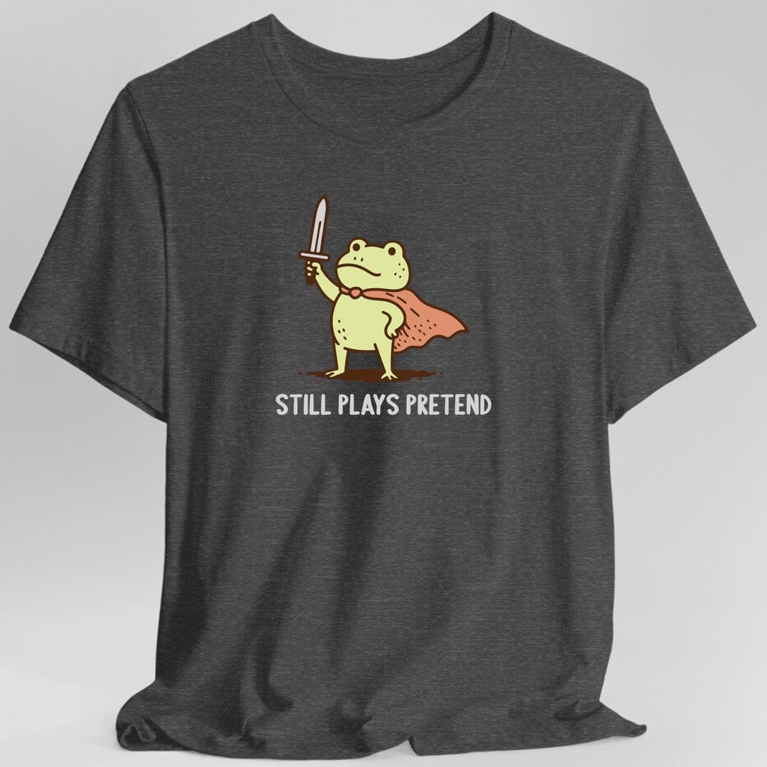 Printify T-Shirt Dark Heather / S Still Plays Pretend Frog T-Shirt