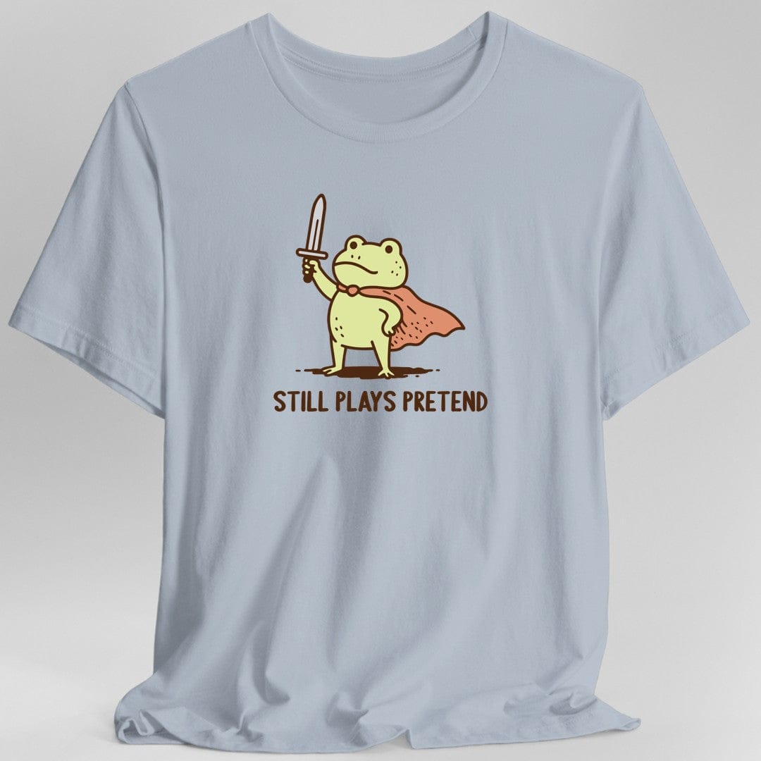 Printify T-Shirt Light Blue / S Still Plays Pretend Frog T-Shirt