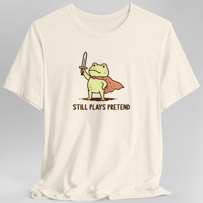 Printify T-Shirt Natural / S Still Plays Pretend Frog T-Shirt