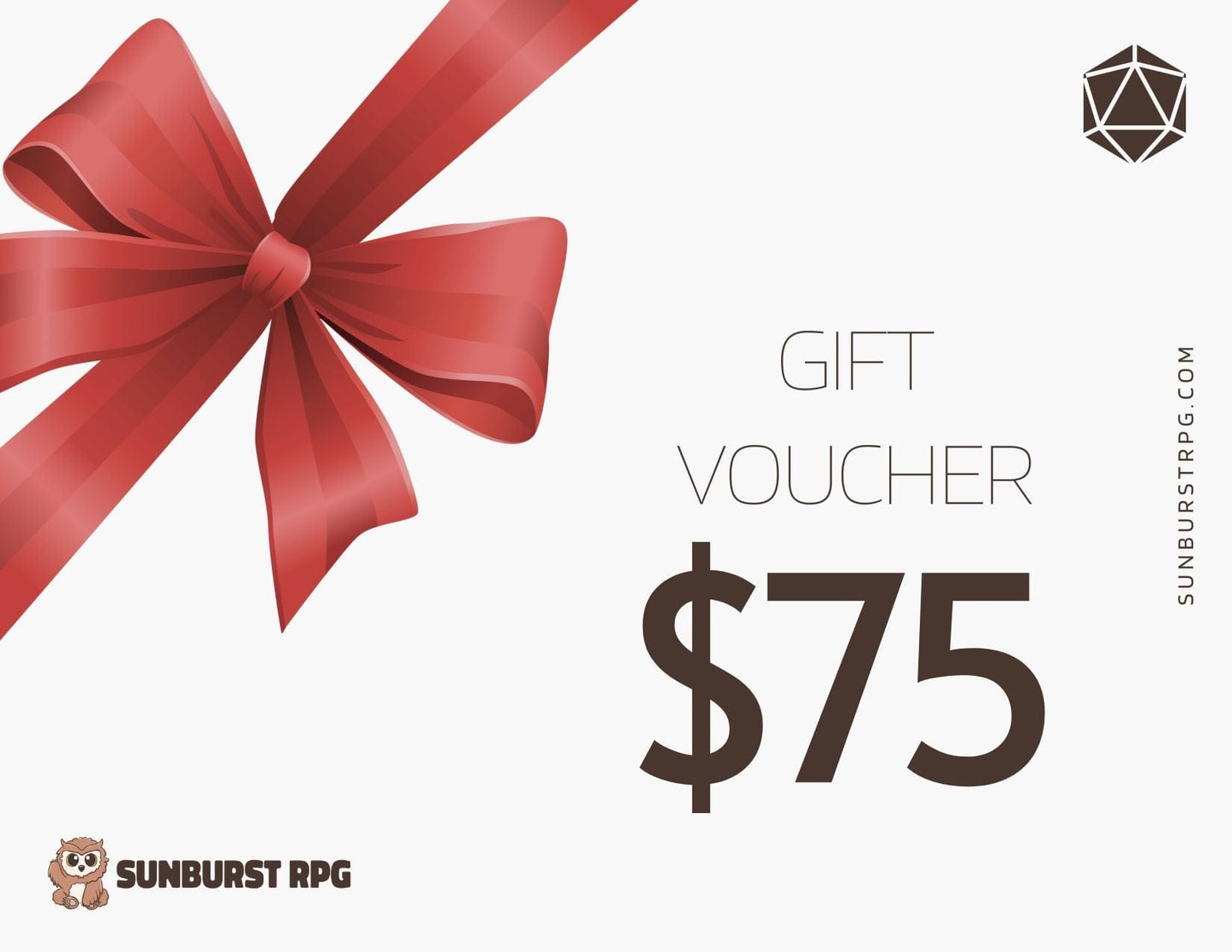 Sunburst RPG Digital $75.00 Sunburst RPG Dungeons & Dragons Gift Card - Digital