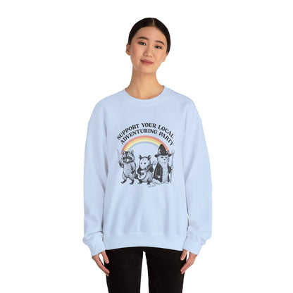 Printify Sweatshirt Support Your Local Adventuring Party Sweatshirt