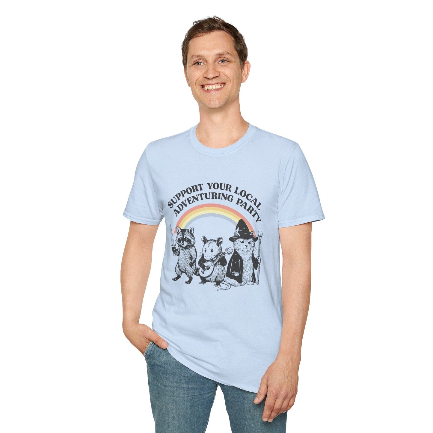 Printify T-Shirt Support Your Local Adventuring Party T-Shirt