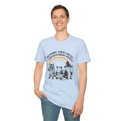 Printify T-Shirt Support Your Local Adventuring Party T-Shirt