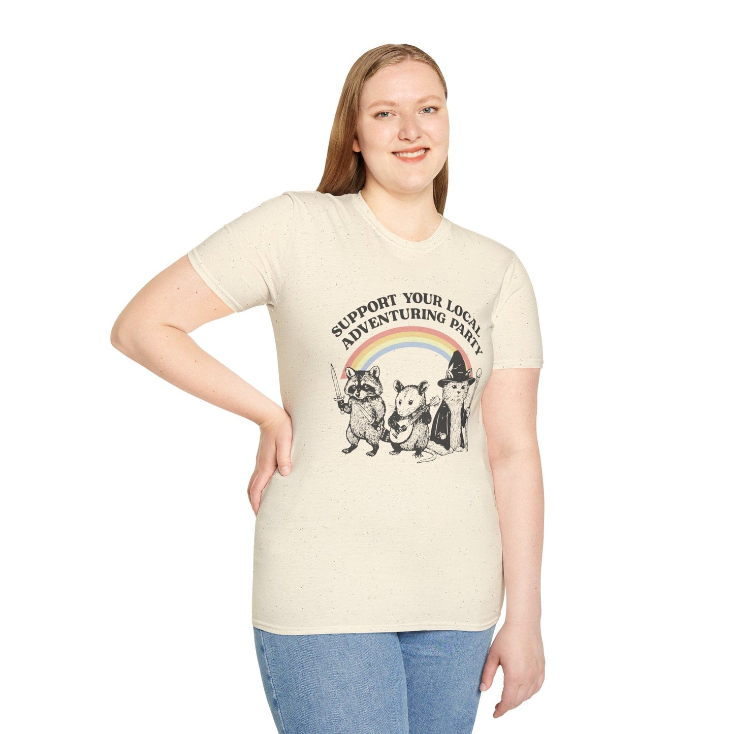 Printify T-Shirt Support Your Local Adventuring Party T-Shirt