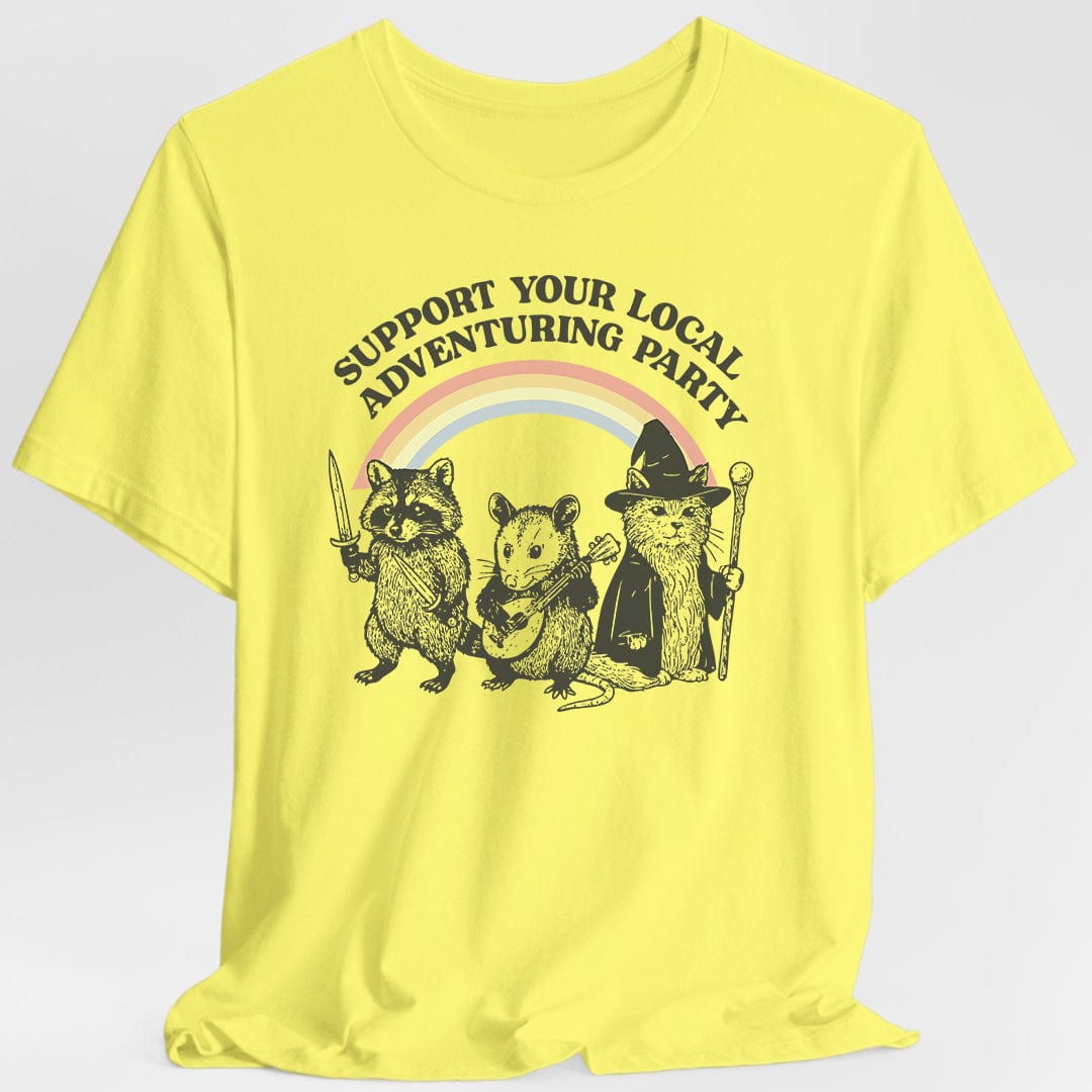Printify T-Shirt Cornsilk / S Support Your Local Adventuring Party T-Shirt