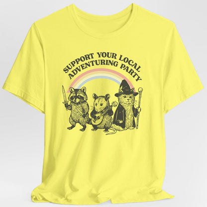 Printify T-Shirt Cornsilk / S Support Your Local Adventuring Party T-Shirt