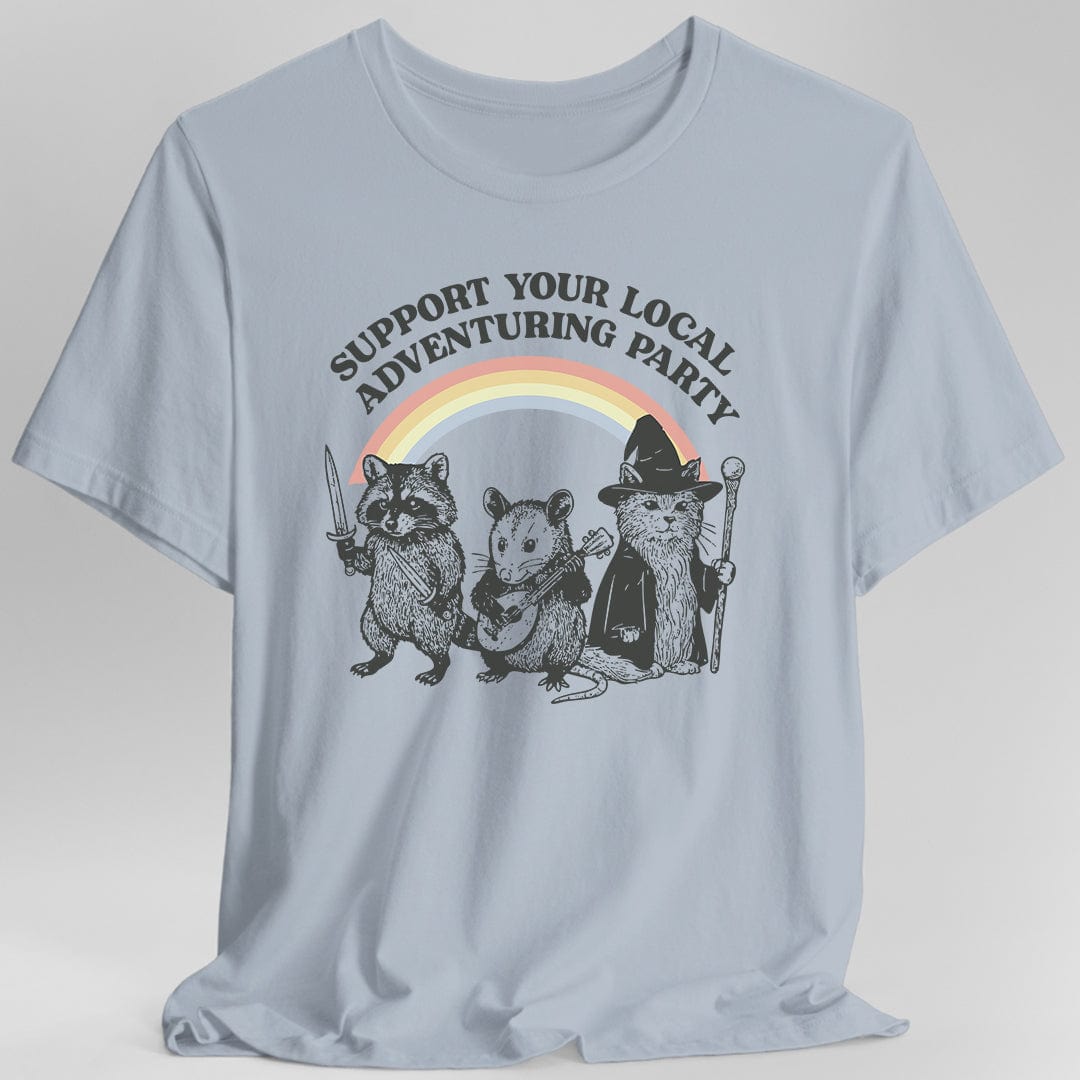 Printify T-Shirt Light Blue / S Support Your Local Adventuring Party T-Shirt