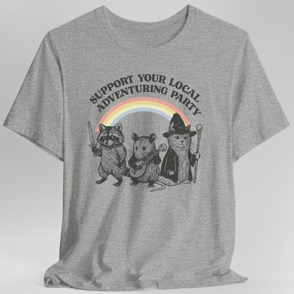 Printify T-Shirt Sport Grey / S Support Your Local Adventuring Party T-Shirt