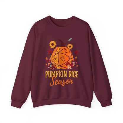 D&D Sweatshirt Pumpkin Dice Season Sweatshirt S / Maroon