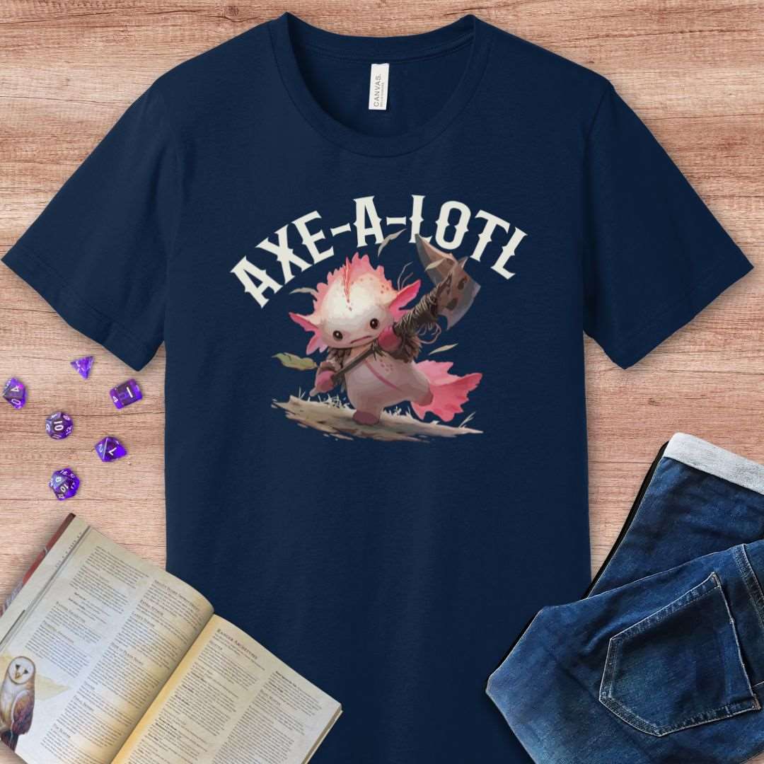 Axe-A-Lotl DnD T-Shirt - Cute Funny Dungeons & Dragons Tee T-Shirt