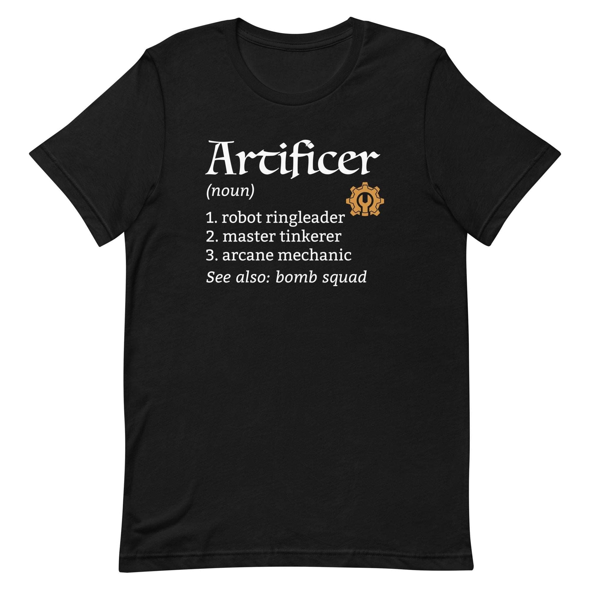 Artificer Class Definition T-Shirt – Funny DnD Definition Tee T-Shirt Black / S