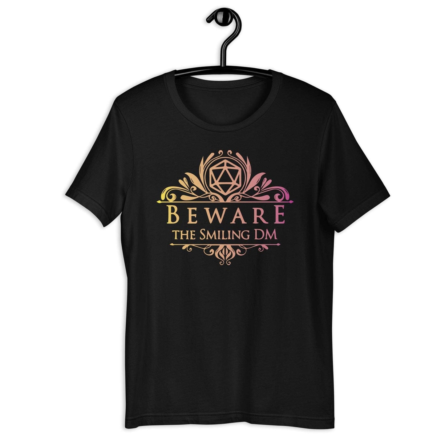 Beware the Smiling DM T-Shirt – Dungeon Master Apparel T-Shirt Black / S