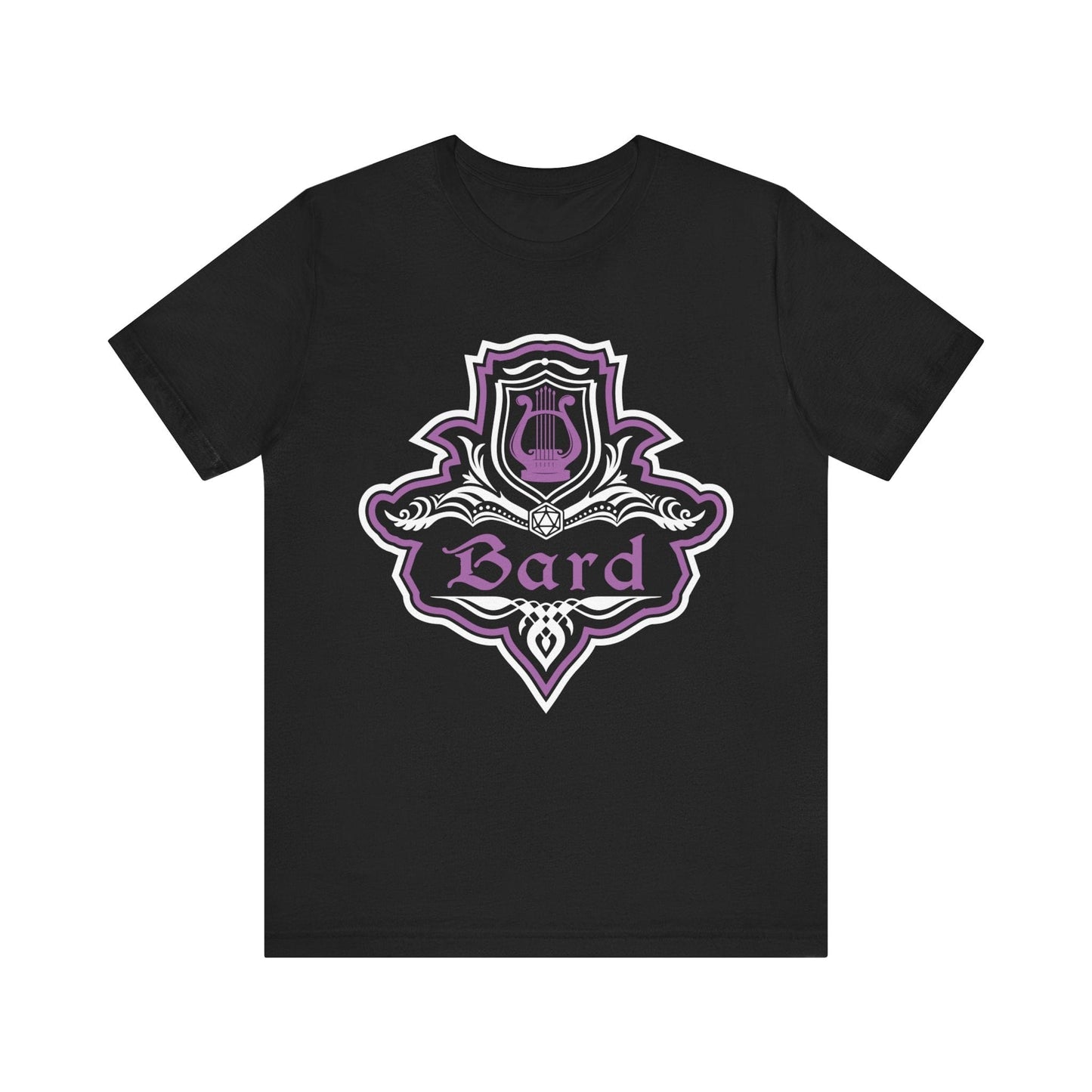 D&D Bard Class Fancy Emblem T-Shirt T-Shirt Black / S