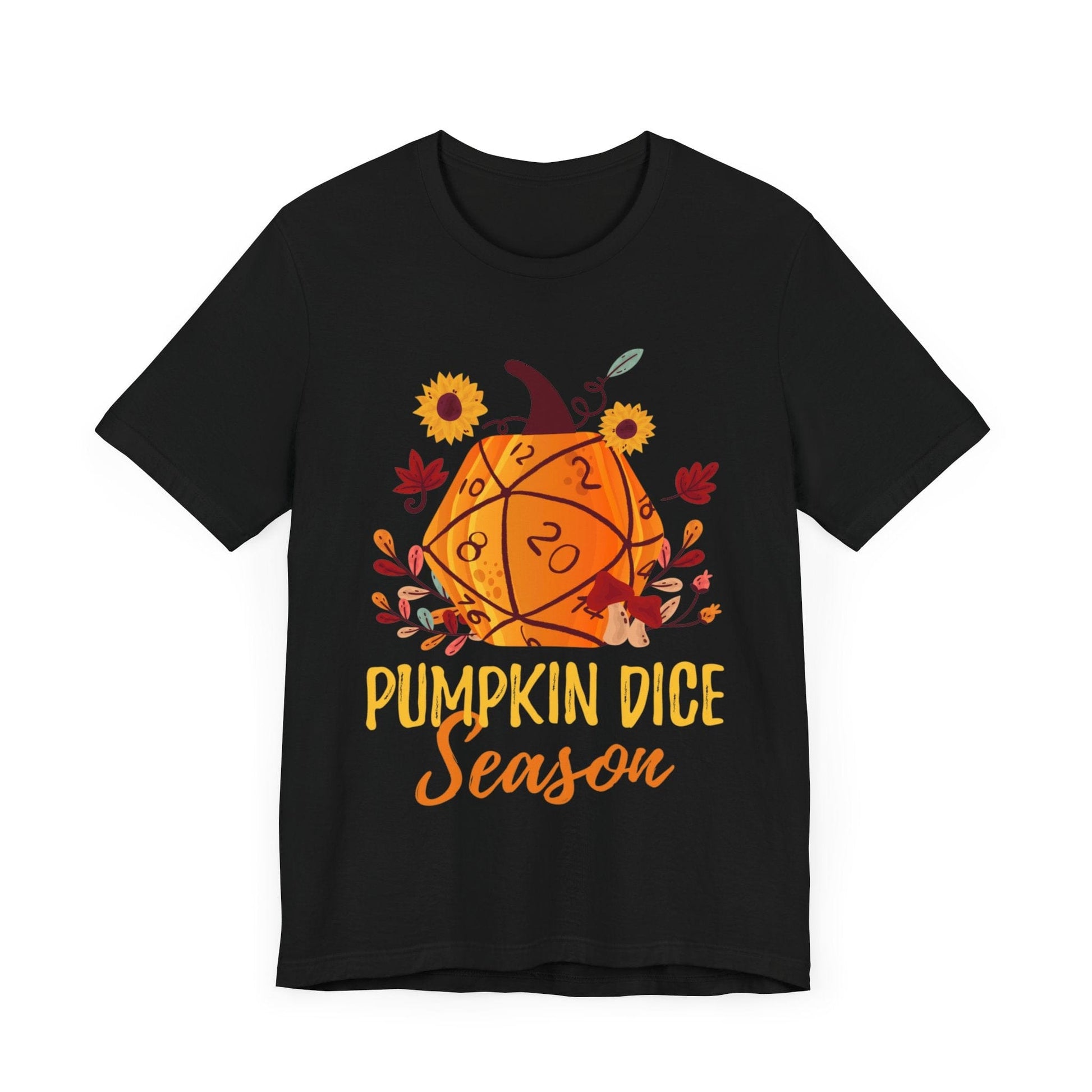 D&D Fall D20 Pumpkin Dice Season Shirt T-Shirt Black / S