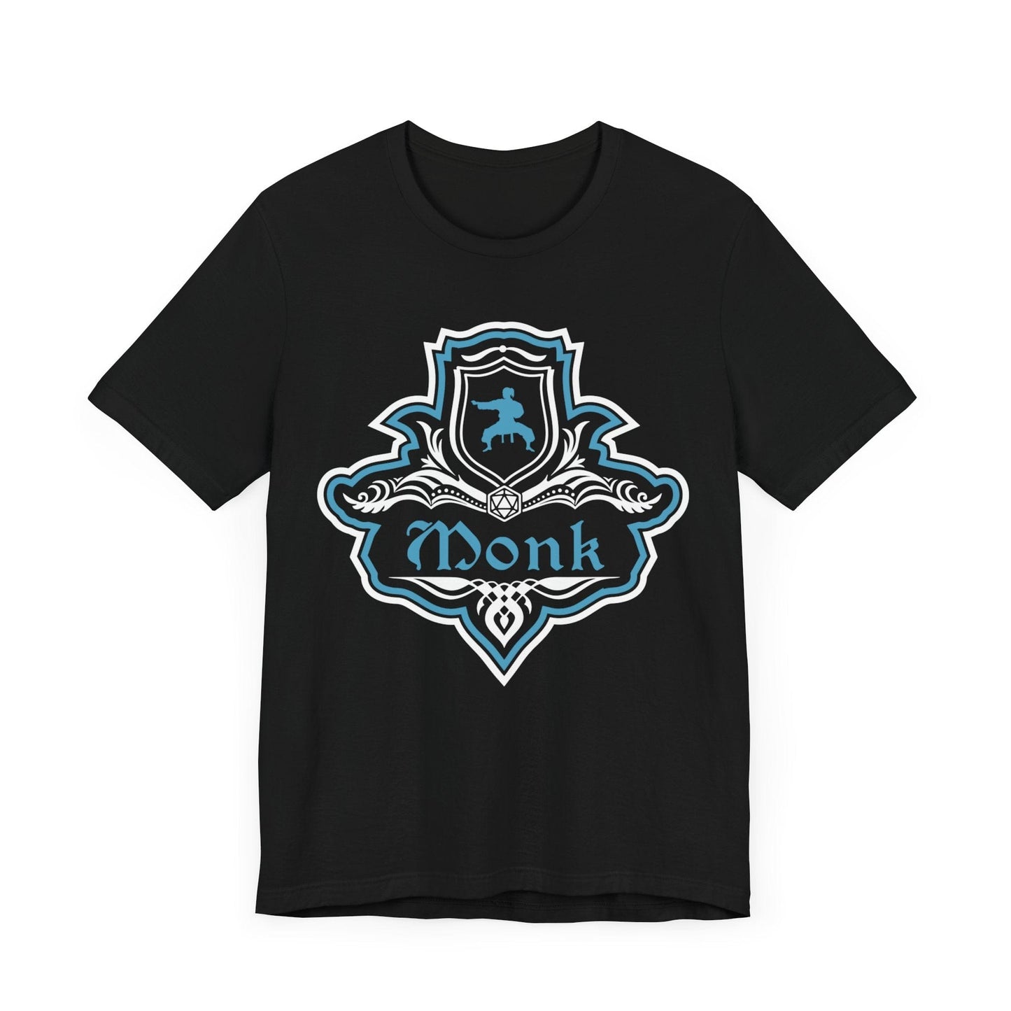 D&D Monk Fancy Emblem T-Shirt T-Shirt Black / S