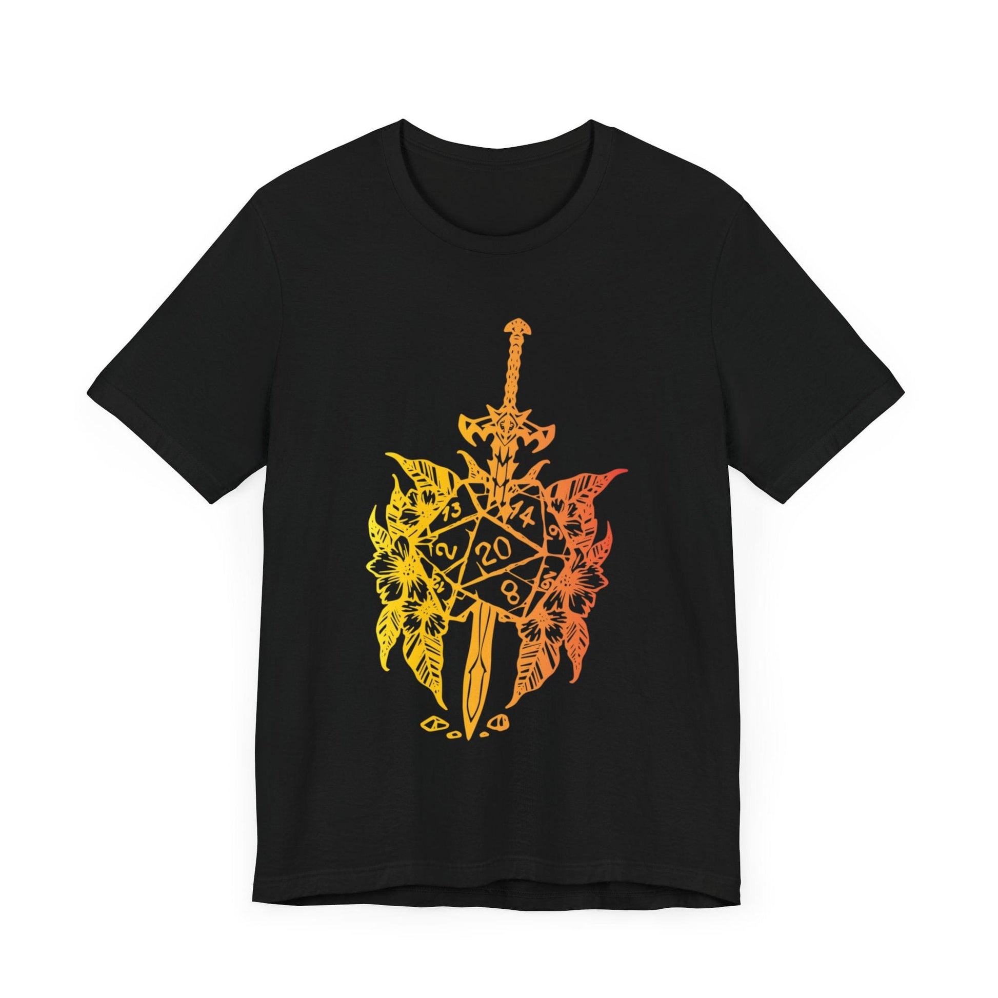 D&D Sword D20 T-shirt T-Shirt Black / S