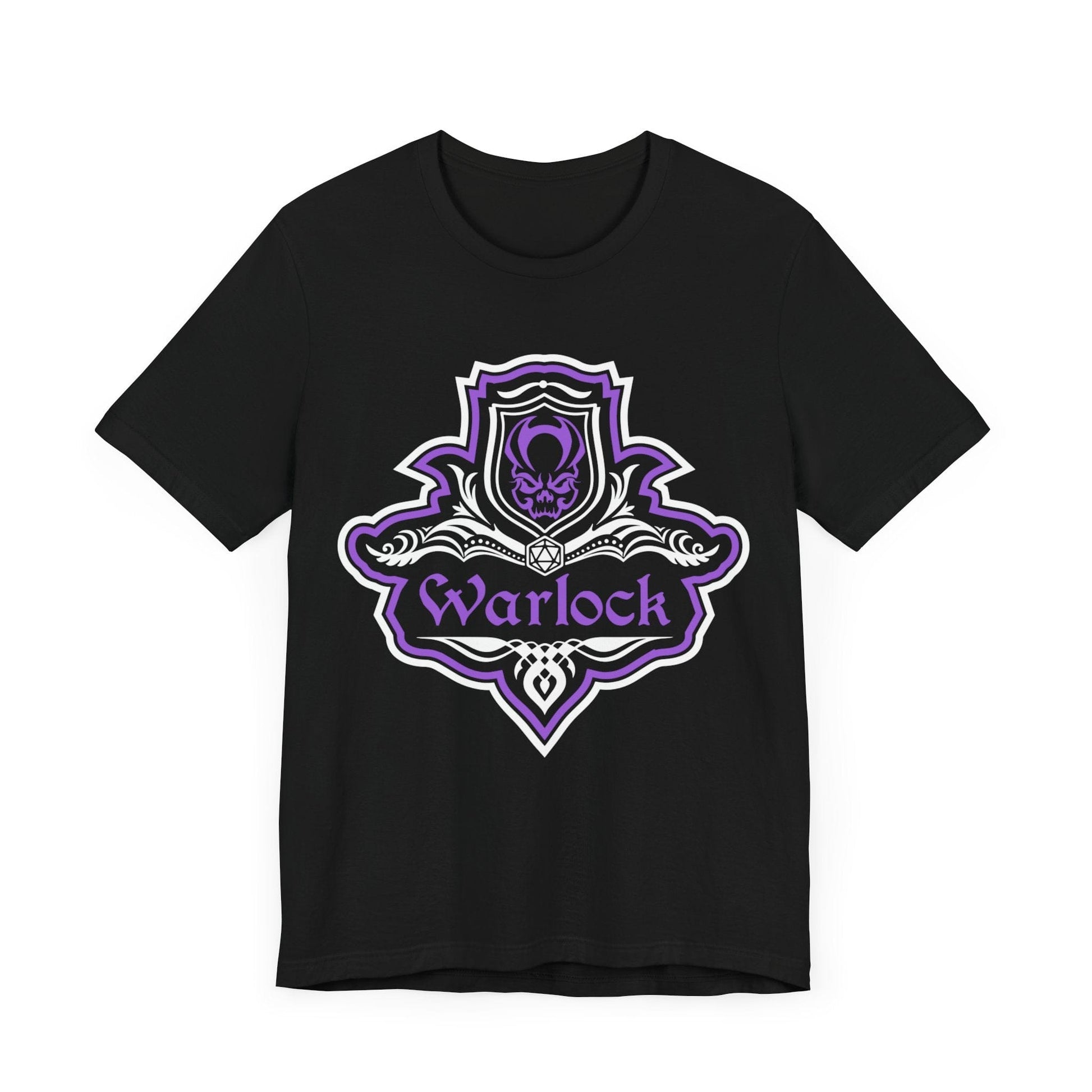 D&D Warlock Class Fancy Emblem T-Shirt T-Shirt Black / S