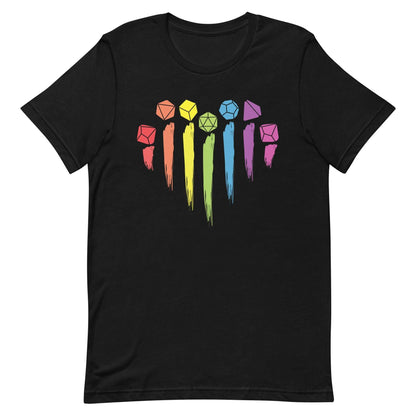DnD Pride Shirt - Dungeons & Dragons Rainbow Heart T-shirt - RPG Pride Shirt T-Shirt Black / S