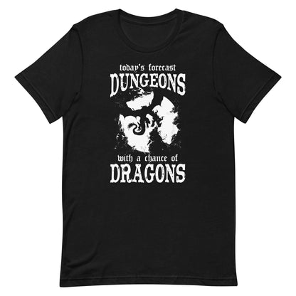 Funny DnD Weather Forecast Tshirt T-Shirt Black / S