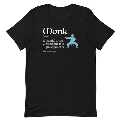 Monk Class Definition T-Shirt – Funny DnD Definition Tee T-Shirt Black / S
