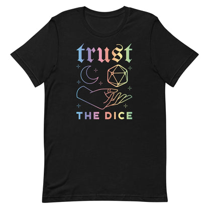 Trust The Dice T-Shirt - Celestial D&D Inspired Tee T-Shirt Black / S