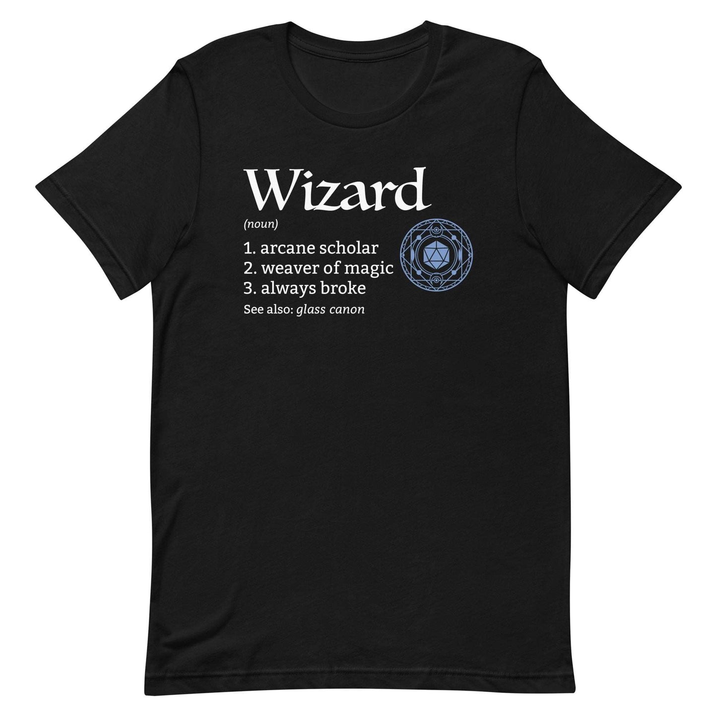 Printify T-Shirt Black / S Wizard Class Definition T-Shirt – Funny DnD Definition Tee