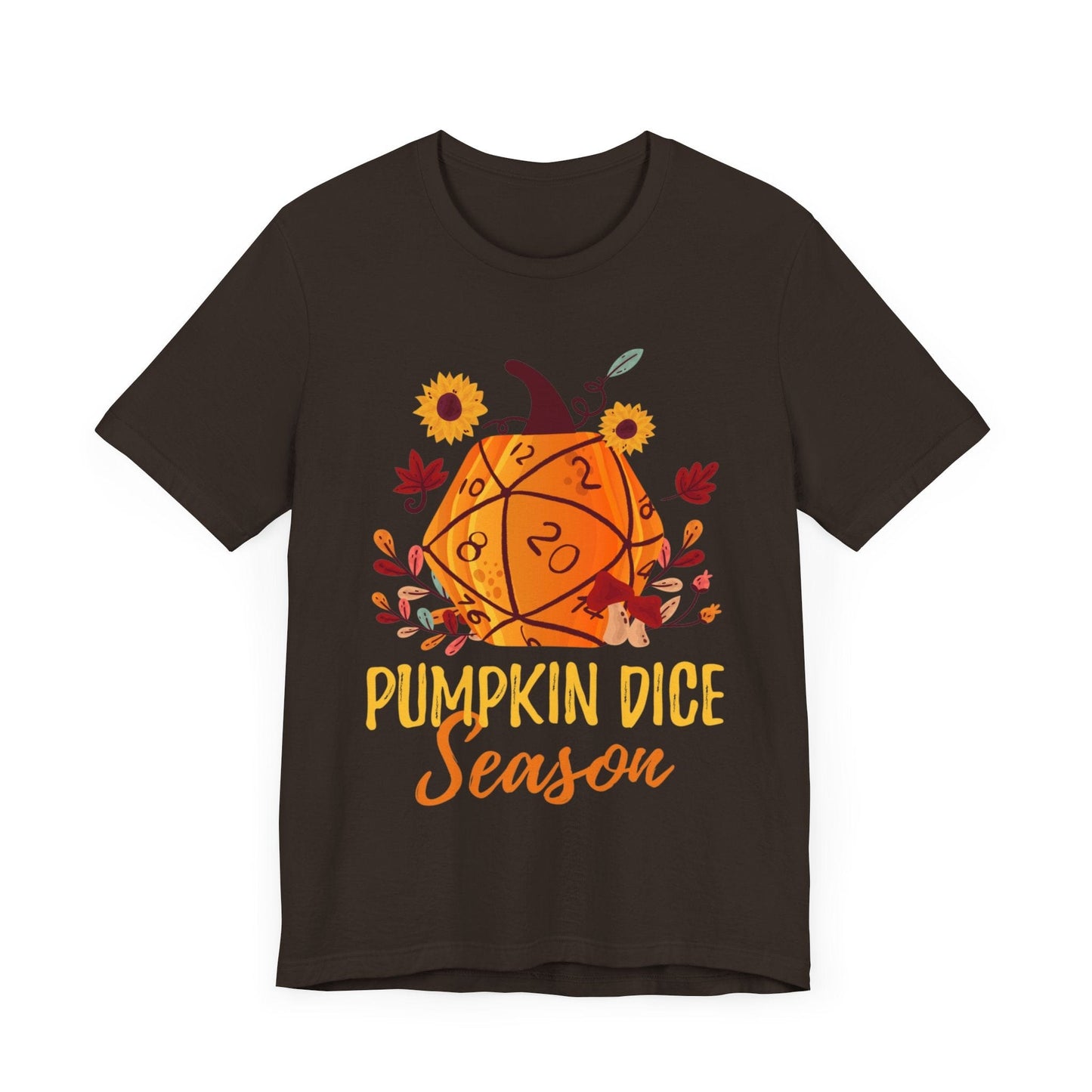 D&D Fall D20 Pumpkin Dice Season Shirt T-Shirt Brown / S