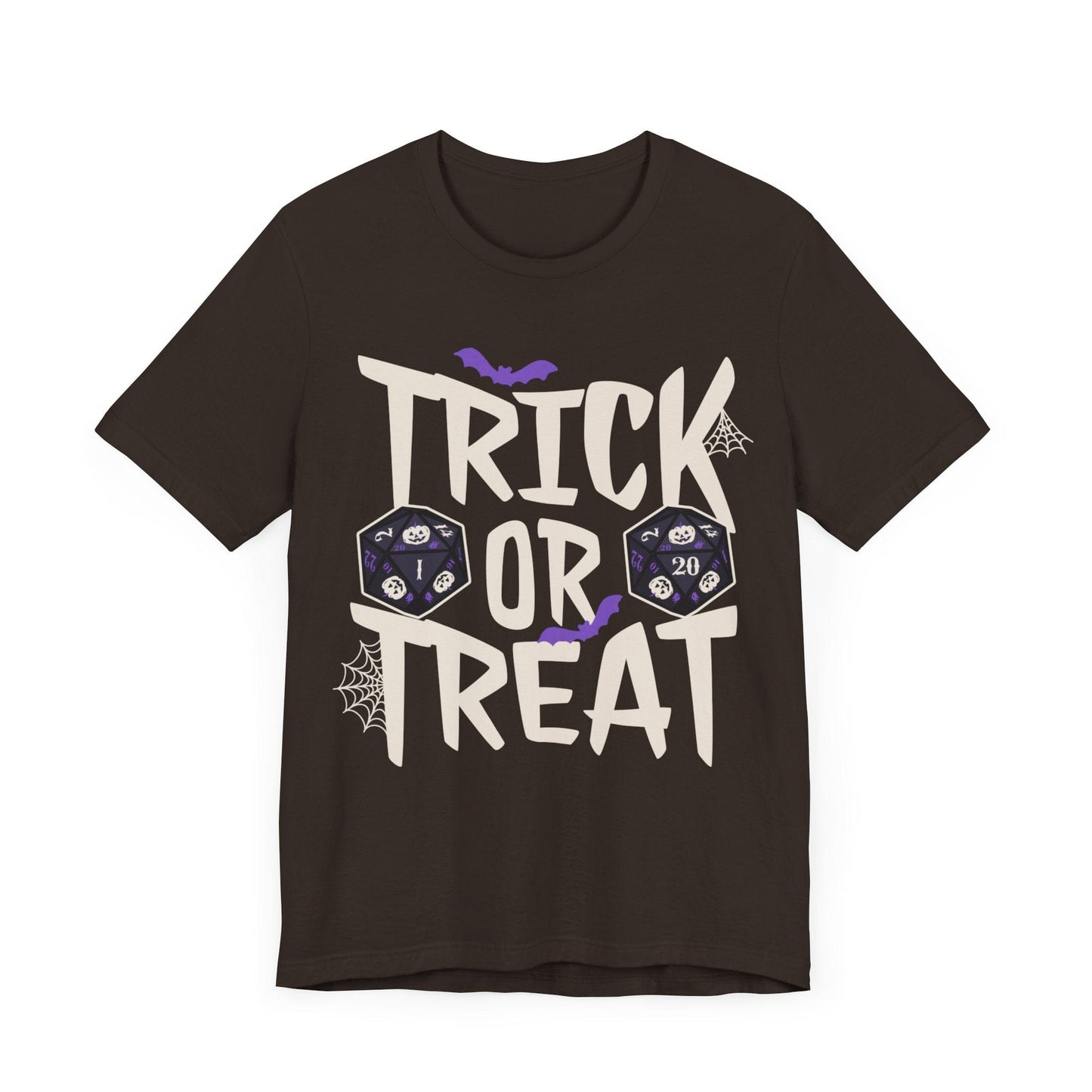 Trick or Treat Halloween Dice Shirt T-Shirt Brown / S