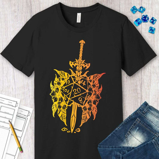 D&D Sword D20 T-shirt T-Shirt