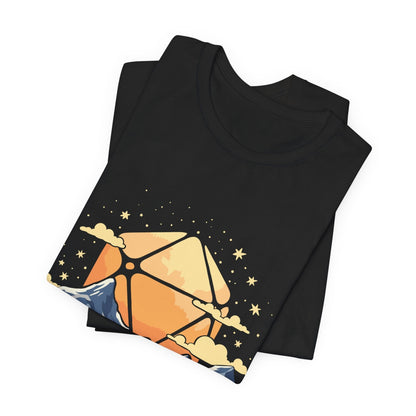 D20 Sun Landscape Blue Orange T-Shirt