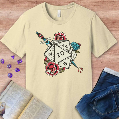 D20 Tattoo T-shirt - Dungeons & Dragons D20 Unisex Tee T-Shirt