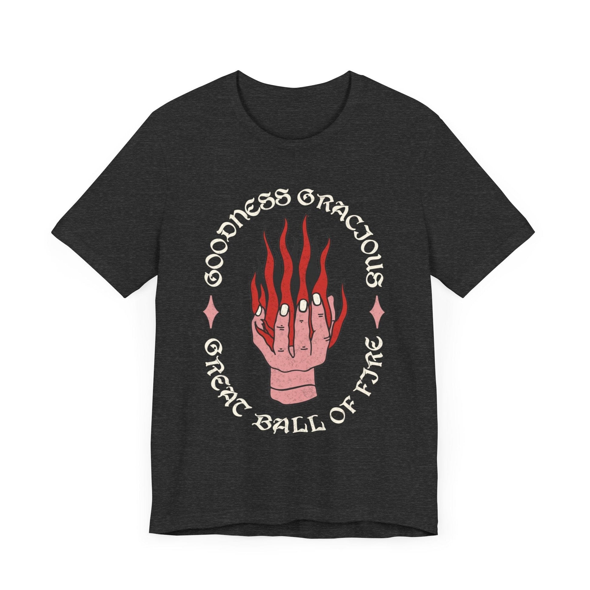 D&D Fireball Spell T-shirt T-Shirt Dark Grey Heather / S