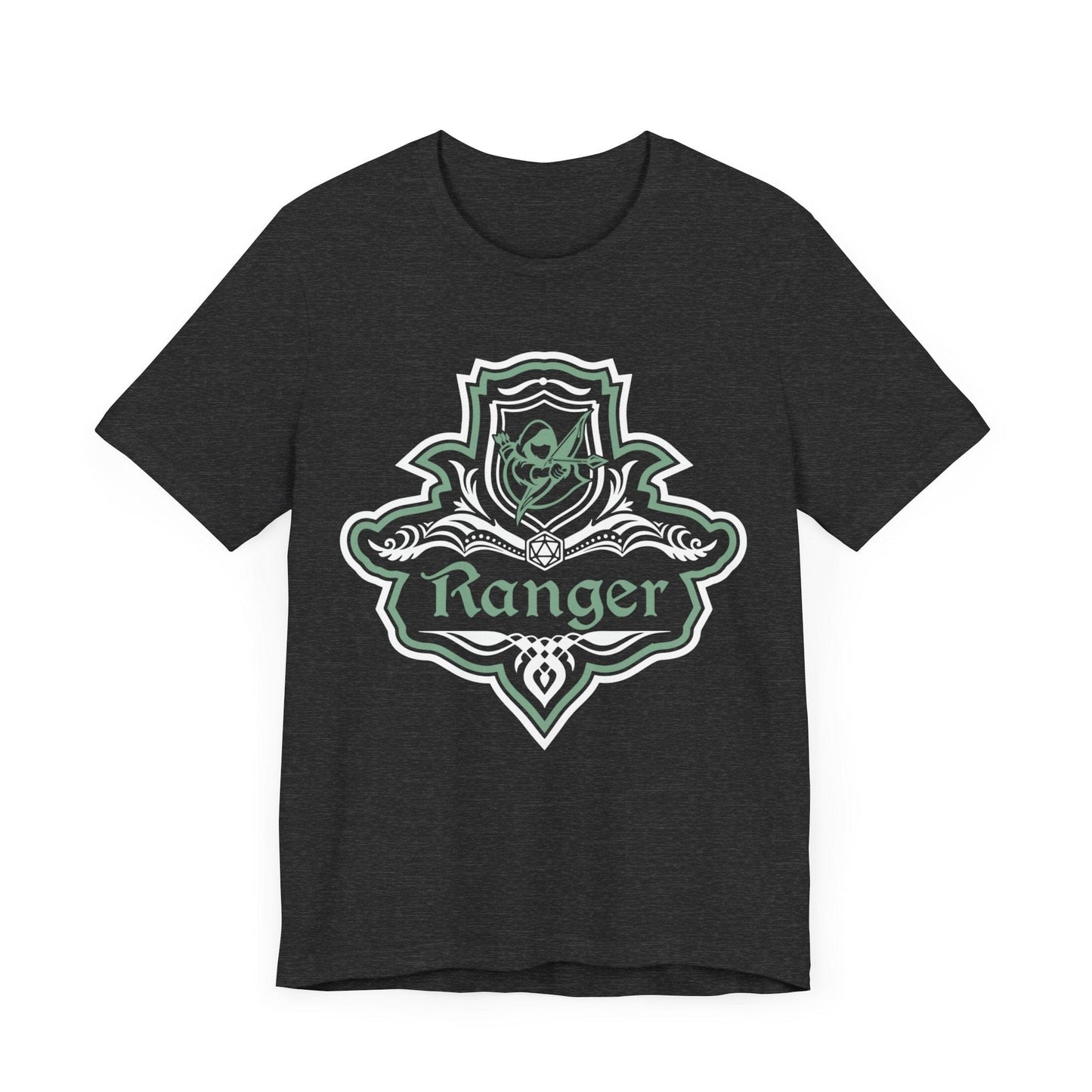 D&D Ranger Class Fancy Emblem Shirt T-Shirt Dark Grey Heather / S