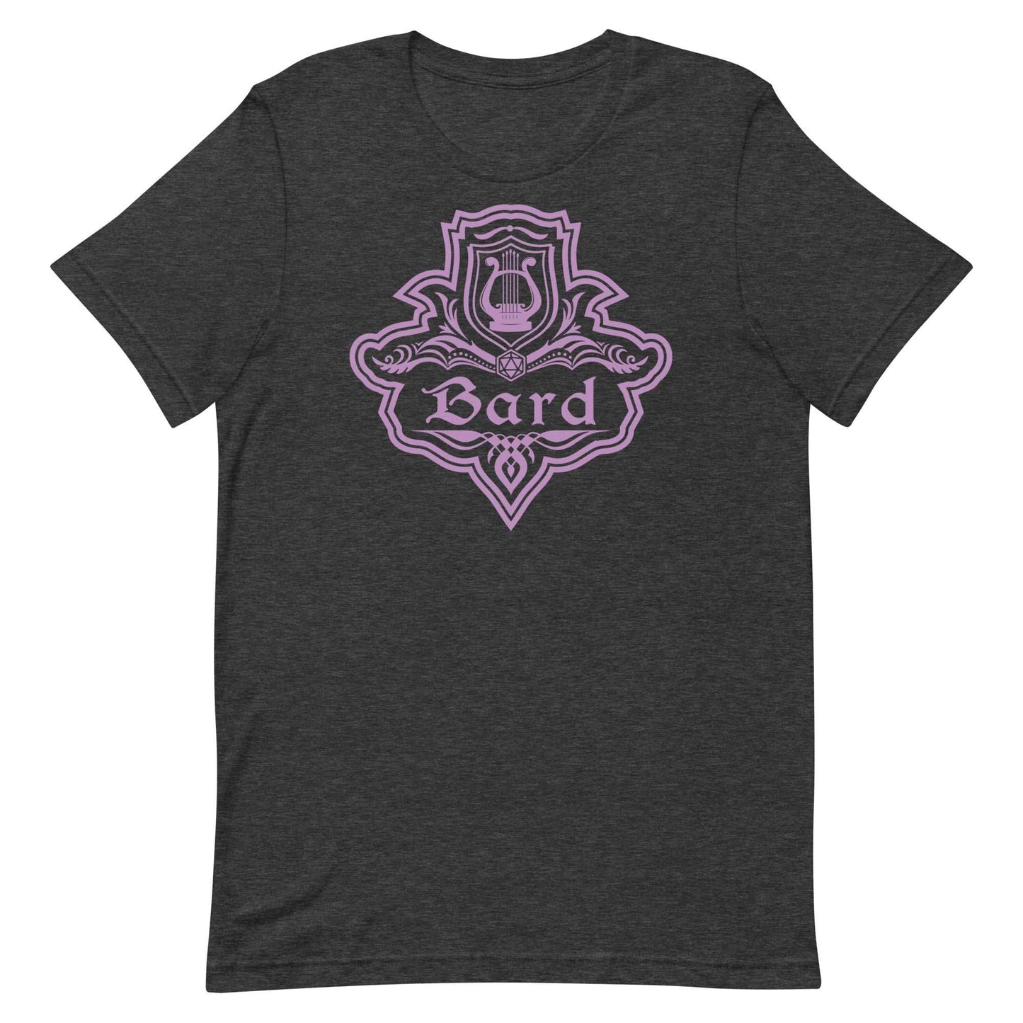 DnD Bard Class Emblem T-Shirt - Dungeons & Dragons Bard Tee T-Shirt Dark Grey Heather / S