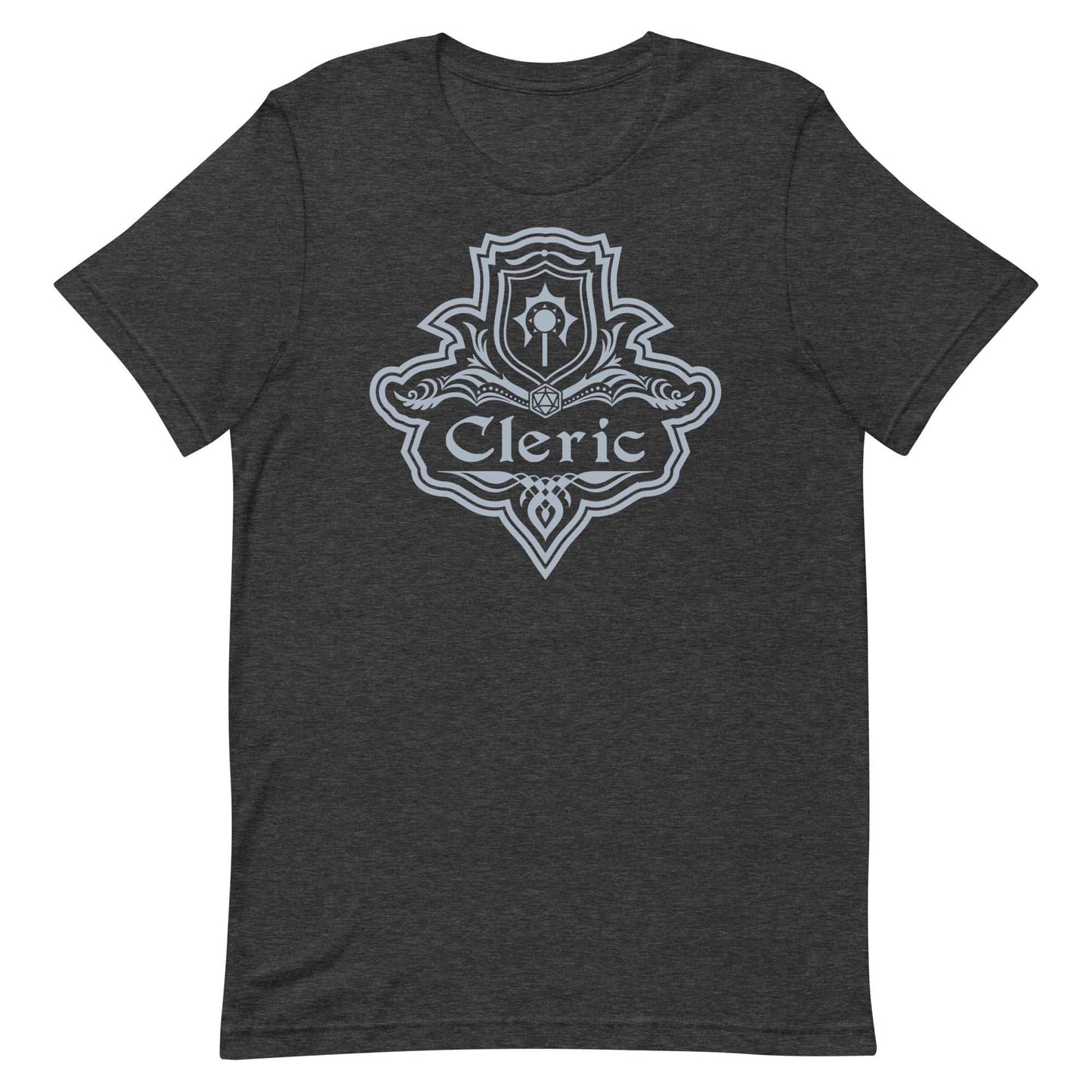 DnD Cleric Class Emblem T-Shirt - Dungeons & Dragons Cleric Tee T-Shirt Dark Grey Heather / S